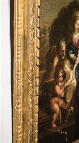 Sainte Famille avec saint Jean-Baptiste enfant et sainte Élisabeth.